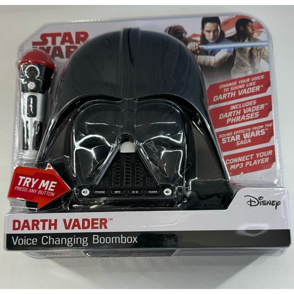 Star Wars Darth Vader Voice-Changing Boombox Helmet Shape Stereo MP3 Player - Picture 1 of 5
